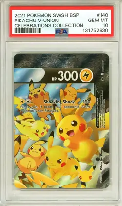 2021 POKEMON SWSH V-UNION ENGLISH PSA 10 LOT SEQUENTIAL SWSH 139-142 PIKACHU - Image 3
