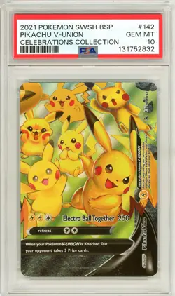 2021 POKEMON SWSH V-UNION ENGLISH PSA 10 LOT SEQUENTIAL SWSH 139-142 PIKACHU - Image 5