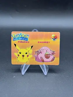 Pikachu Chansey Holo Pokemon Vintage Pocket Monsters Vending Prism Sticker 1248 - Image 1