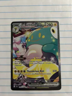 Pokemon TCG Iono's Bellibolt EX Journey Together Ultra Rare Holo Card 183/159 - Image 1