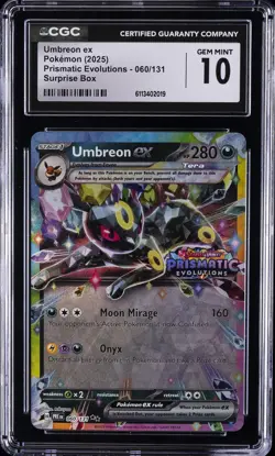 2025 PRISMATIC EVOLUTIONS-SURPRISE BOX #060/131 POKEMON CGC 10 GEM MINT - Image 1