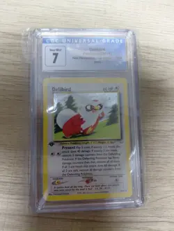 POKEMON 2001 NEO REVELATION DELIBIRD HOLO 5/64 CGC 7 NM - Image 1