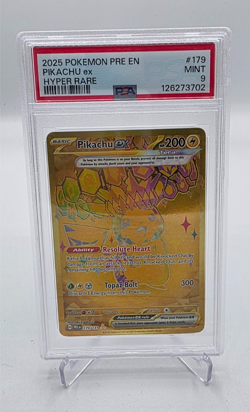 Pikachu ex 179/131 Pokemon TCG Prismatic Evolutions Hyper Rare PSA 9 MINT - Image 1