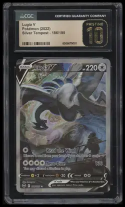 Pokemon 2022 Lugia V Alt Art Silver Tempest 186/195 CGC Pristine 10 - Image 1