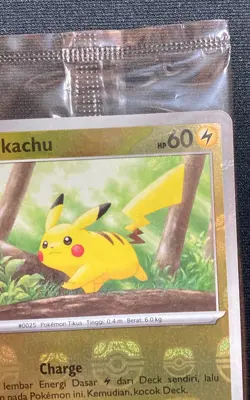 Pikachu Master Ball Mirror Holo Monthly Promo Indonesia 2024 Pokemon #120/SV-P - Image 3