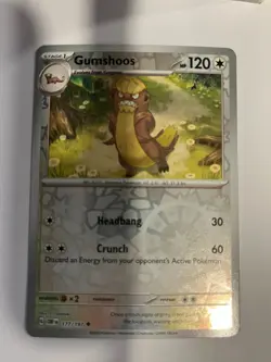 Gumshoos 177/197 Obsidian Flames Pokemon Reverse Holo Foil Rare - Image 1