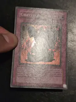 Yu-Gi-Oh! SUPER RARE HOLO CARD GRAVEROBBER PSV-008 1996 VINTAGE PRINT NM/VLP - Image 2