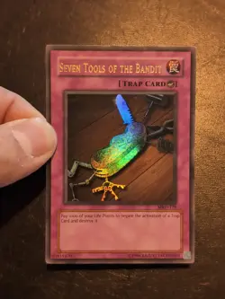 Yu-Gi-Oh ULTRA RARE CARD SEVEN TOOLS OF THE BANDIT MRD-129 1996 VINTAGE PRINT LP - Image 3