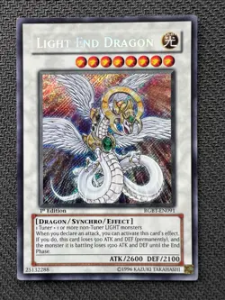 Yugioh Light End Dragon 1st Edition Secret Rare RGBT-EN091 NM - Image 1