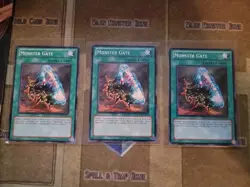 YUGIOH 3X MONSTER GATE SDDC-EN032 COMMON UNLIMITED ED NM - Image 1