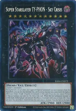 Yugioh! Super Starslayer TY-PHON - Sky Crisis - RA04-EN072 - Secret Rare - 1st E - Image 1