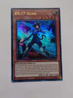 K9-17 IZUNA JUSH-EN031 ULTRA RARE 1st EDITION YUGIOH *NEW & MINT* - Image 1