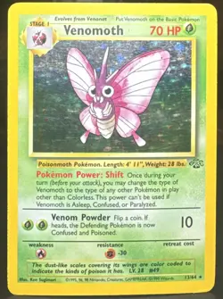 Pokemon TCG Venomoth 13/64 Jungle Vintage Holo Rare Pokemon Card - Image 1