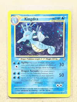 Pokemon Kingdra Neo Genesis Holo Rare 90HP Unlimited 8/111 English 2000 Card - Image 1