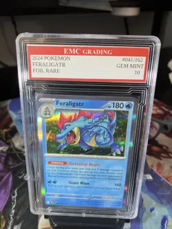 FERALIGATR #041/162 RARE FOIL Pokemon 2024 Card GRADED 10 MINT TCG CCG - Image 1