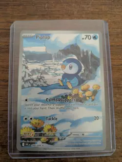 Piplup 098/094 Phantasmal Flames Pokemon Trading Card and charcadet promo - Image 1