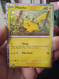 Pokemon Pikachu TCG Holo Card 002/015 McDonald's 2024 - Image 1
