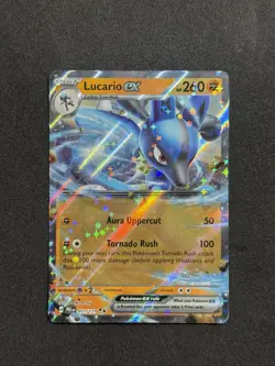 Lucario ex 051 Pokemon Prismatic Evolutions Double Rare Stamped Promo Card NM+ - Image 1