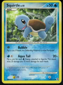 Squirtle 112/132 Common MP Pokemon Card HQ Scan 2 - Image 1