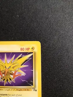 Zapdos 30/62 Unlimited non-holo Fossil Pokemon Card - Image 3