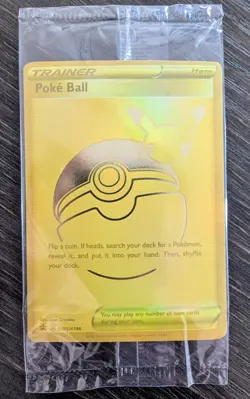 Poke Ball SWSH146 Celebrations Pokemon Card TCG Gold Promo Exclusive SEALED - Nm - Image 1