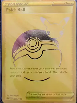 Poke Ball SWSH146 Celebrations Pokemon Card TCG Gold Promo Exclusive SEALED - Nm - Image 2