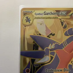 Pokemon TCG Destined Rivals Cynthia's Garchomp EX 241/182 Secret Rare Card - Image 4