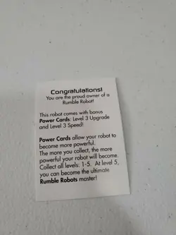 Trendmasters Rumble Robots Power Cards Mefisto Level 3 32224 New in Package - Image 3