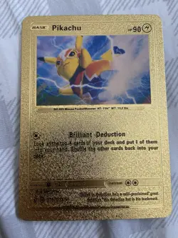 Pikachu Gold Foil Fan Art Card - Pokemon - Image 1