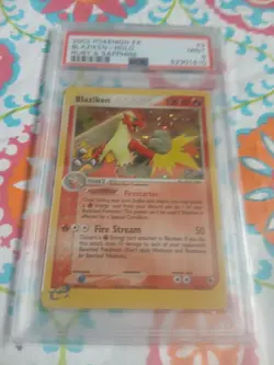 Pokemon Card EX Ruby And Sapphire #3 Blaziken Holo PSA 9 Mint 2003 Vintage - Image 3
