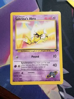 Pokemon TCG Sabrina's Abra Gym Challenge Unlimited Common Card 93/132 - Image 1