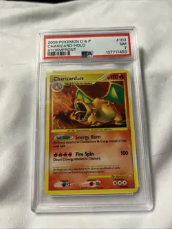 Pokemon TCG Diamond and Pearl Stormfront Charizard Holo Rare Card 103/100 PSA7 - Image 1