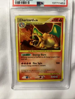 Pokemon TCG Diamond and Pearl Stormfront Charizard Holo Rare Card 103/100 PSA7 - Image 3