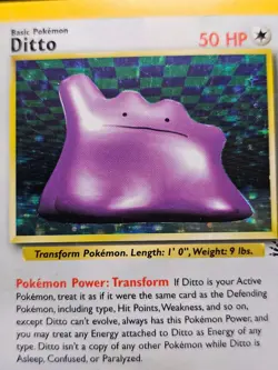 EX/LP - Ditto - 5/162 - Fossil - Pokemon Card - Image 2