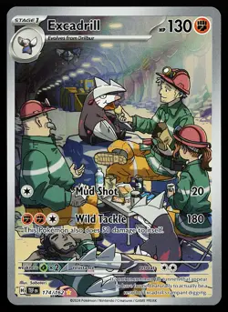 Excadrill 174/162 Holo Illustration Rare Temporal Forces Pokemon Card - Image 1