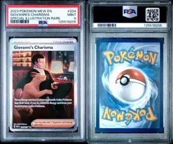Pokemon 151 Giovanni's Charisma Special Illustration Card 204/165 PSA 9 - Image 3