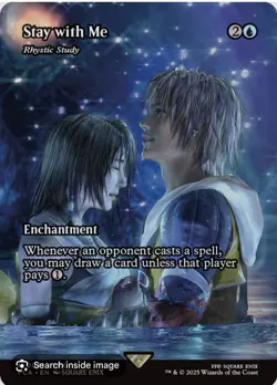 Magic: The Gathering Stay with Me Rhystic Study Enchantment Card English - Image 1