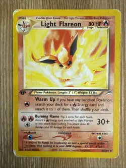 Light Flareon - 46/105 - Neo Destiniy - Pokemon Card - 1st Edition DAMAGED - Image 1