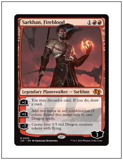 1x Sarkhan, Fireblood, Foundations Jumpstart, Magic MTG NM - Image 1