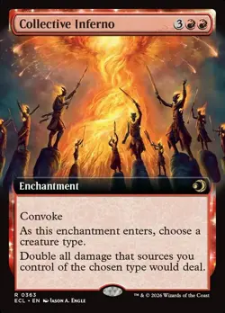 Collective Inferno (Extended Art) - Lorwyn Eclipsed (ECL) MTG (Near Mint NM) - Image 1