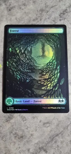 Forest (0266) Wilds of Eldraine Foil Basic Lans MTG NM Full Art - Image 1