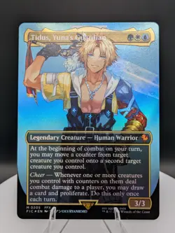 Tidus, Yuna's Guardian (Borderless) FOIL: Final Fantasy Commander MTG (NM) - Image 1