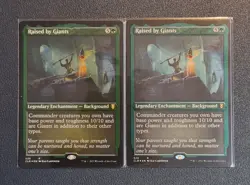 MTG 2 x Raised by Giants - Etched Foil - CLB - Near Mint+ Condition - Image 1