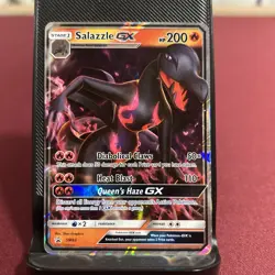 Pokemon Card Salazzle GX SM63 Half Art Black Star Promo Near Mint - Image 1