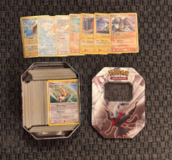 2008 Diamond & Pearl Darkrai Tin Full of Bulk Pokemon Cards - Image 1