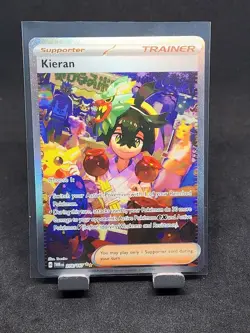 Kieran 218/167 Sv06: Twilight Masquerade Holo SIR Pokemon Card - Image 1