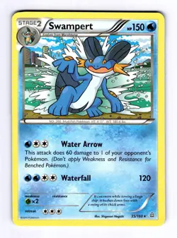 Swampert XY - Primal Clash #35 (2015) Rare NM Pokemon - Image 1