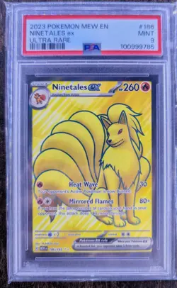 Pokemon Ninetales EX TCG Full Art Rare Card 186/165 Scarlet & Violet 151 Psa 9 - Image 1