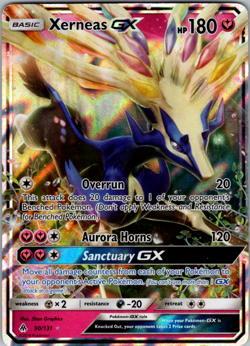 Xerneas GX 90/131 NM Ultra Rare Full Art SM: Forbidden Light Pokemon TCG - Image 1