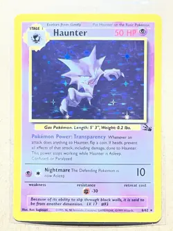 Pokemon Haunter Fossil Holo Rare 50HP Unlimited 6/62 English 1999 Card - Image 1